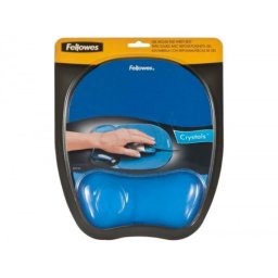 Alfombrilla para raton fellowes azul con reposamuñeca de gel