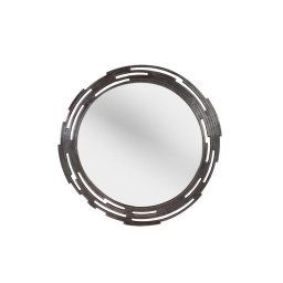 Espejo Redondo Industrial Aluminio Bronce Rustico Collum