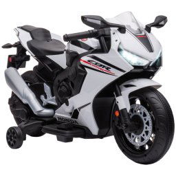 Homcom Moto Eléctrica Honda con Licencia 6V Blanco para Niños de 3-5 Años