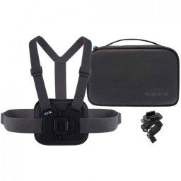 Kit de accesorios deportivos GoPro originales, compatible con HERO7/6/5, montaje bici y esquís, estuche incluido, negro