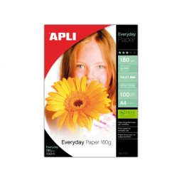 Papel fotografico apli glossy din a4 pack 100 hojas de 180 g