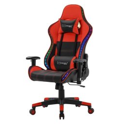 ML-Design Silla Gaming LED RGB con Altavoces Bluetooth Roja