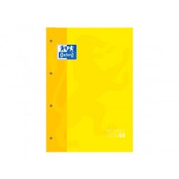 Recambio color 1 oxford din a4+ 80 hojas 90 gr cuadro 5 mm 4 taladros color amarillo