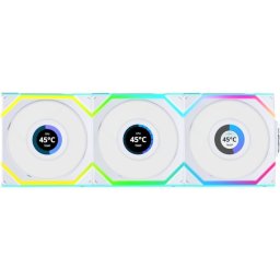 Lian-Li UNI FAN SL WIRELESS LCD 120 ARGB 3x Ventiladores Aspas Invertidas con Pantalla 120mm Blancos