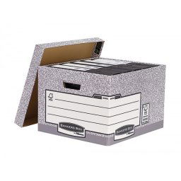 Cajon fellowes carton reciclado para almacenamiento de archivo capacidad 4 cajas de archivo tamaño folio