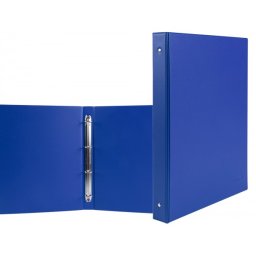 Carpeta liderpapel 4 anillas 25 mm redondas plastico folio color azul marino