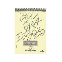 Bloc dibujo esbozo canson din a4 microperforado 21x29,7 cm 100 hojas grano fino 90 gr/m2