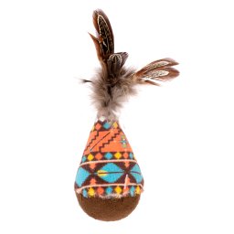Juguete Modern Living Tumbler Cuzco con plumas para gatos - 1 unidad