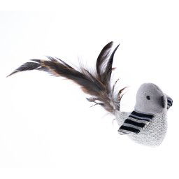 Juguete para gatos TIAKI pájaro con plumas - 1 unidad