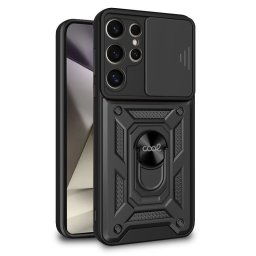 Cool Carcasa AntiShock con Anillo de Sujeción Negro para Samsung S928 Galaxy S24 Ultra