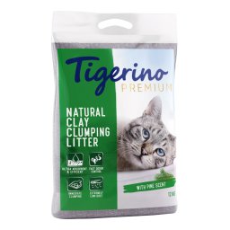 Tigerino Premium arena aglomerante con olor a pino - Pack % - 2 x 12 kg