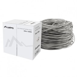 Lanberg Bobina Cable de Red RJ45 Cat.5E UTP Rigido CU 305m Gris