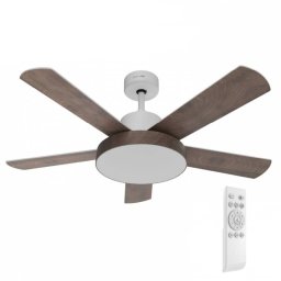 Universal Blue Levante 4048 Ventilador de Techo con Luz LED y Mando Aspas Reversibles 60W Blanco/Madera