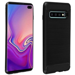 Avizar Carcasa de Silicona Aluminio/Negra para Samsung Galaxy S10 Plus