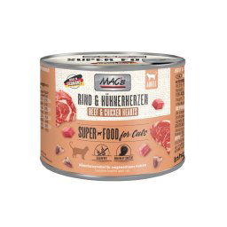 MAC's 12 x 200 g en latas para gatos - Pack Ahorro - Vacuno y corazones de pollo