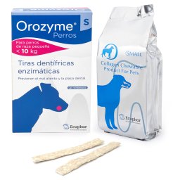 Orozyme tiras dentífricas para perros - Pack % - Perros pequeños (2 x 224 g)