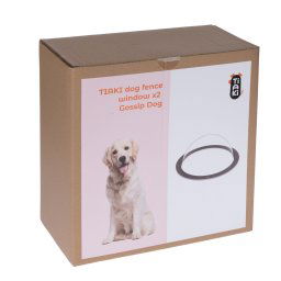 Ventana para vallas TIAKI «Gossip Dog» para perros - Set de 2