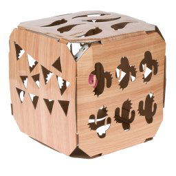 Caja de juegos TIAKI con balón - 26 x 26 x 26 cm (L x An x Al)