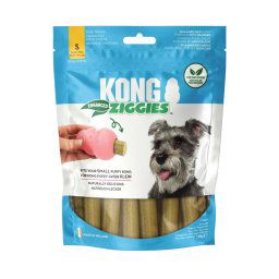 KONG Ziggies Enhanced Puppy - S: para perros de hasta 7 kg (2 x 198 g) - Pack Ahorro
