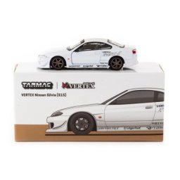 Vertex NISSAN Silvia S15 White Metallic - Tarmac Works Escala 1:64 (T64G-023-WH)