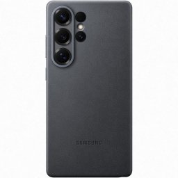 Samsung Funda de Cuero Vegano Negro para Galaxy S25 Ultra