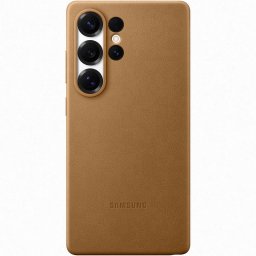 Samsung Funda de Cuero Vegano Marrón para Galaxy S25 Ultra