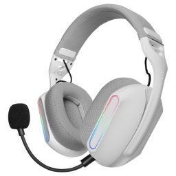 Mars Gaming MHW-PRO Auriculares Inalámbricos 7.1 ARGB Flow Bluetooth 5.3 Micrófono Dual Blancos