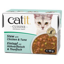 Catit Cuisine Estofado 24 x 95 g - Pack Ahorro - Pollo con atún