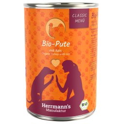 Herrmann's Menú Classic BIO 12 x 400 g - Pavo ecológico con arroz ecológico