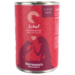 Herrmann's Menú Classic BIO 12 x 400 g - Oveja con copos de avena