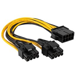 CABLE ALIMENTACION PCIe 8 PIN MACHO A 2x6+2 PIN HEMBRA