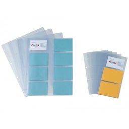 Recambio fundas pardo para tarjetero 175 bolsa de 10 hojas capacidad 16 tarjetas por hoja