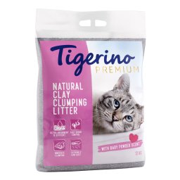 Tigerino Premium arena aglomerante con olor a talco - Pack % - 2 x 12 kg