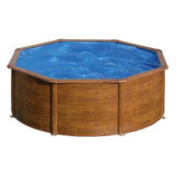 Piscina Gre Starpool circular aspecto madera altura 120 cm - Ø 240