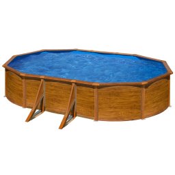 Piscina Gre Starpool ovalada aspecto madera altura 120 cm - 500 x 300