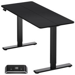 Onkron Escritorio Elevable Con Motor Y Encimera - Mesa Elevable Escritorio 140 Cm De Ancho Y 60 Cm De Profundidad - Mesa Para Ordenador Carga De Hasta 60 Kg / Mesa Elevable Electrica Wdt221e-b Negro