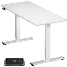 Onkron Escritorio Elevable Con Motor Y Encimera - Mesa Elevable Escritorio 140 Cm De Ancho Y 60 Cm De Profundidad - Mesa Para Ordenador Carga De Hasta 60 Kg / Mesa Elevable Electrica Wdt221e-w Blanco