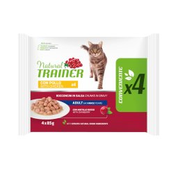 Natural Trainer Adult comida húmeda para gatos - 4 x 85 g pollo
