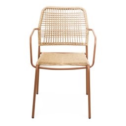 Sillon Exterior Moderno Acero Terracota Tejido Sintetico Lucca