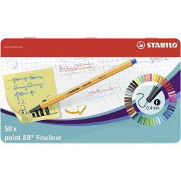 STABILO Point 88 Caja Metálica de 50 Rotuladores