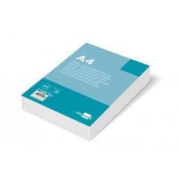 Papel liderpapel a4 80g/m2 liso microperforado en dos partes iguales paquete de 500 hojas fsc