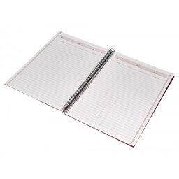 Libro de reservas liderpapel espiral din a4 restaurante 80 hojas papel 80 gr