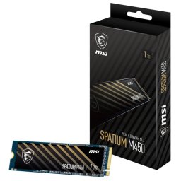 MSI SPATIUM M450 1TB Disco SSD 3400MB/s NVMe PCIe 4.0 M.2 Gen4 3D NAND