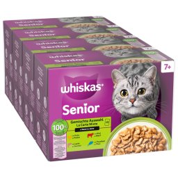 Megapack Whiskas Senior 48 x 85 g en bolsitas - Selección mixta en salsa