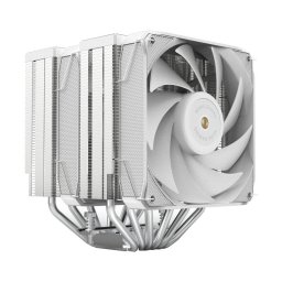 Mars Gaming MCPU-XU6 Disipador CPU Doble Torre TDP 350W 2x Ventiladores FDB 6 Heatpipes HCT Blanco