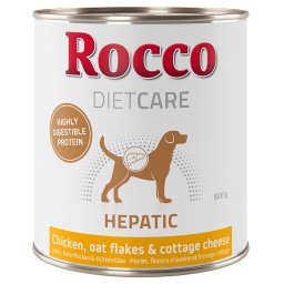 Rocco Diet Care Hepatic, pollo, copos de avena y requesón 12 x 800 g