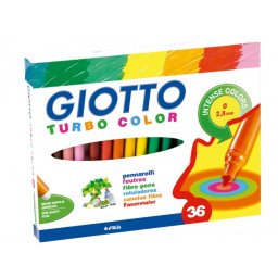 Rotulador giotto turbo color caja de 36 unidades colores surtidos