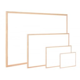 Pizarra blanca q-connect melamina marco de madera 120x90 cm