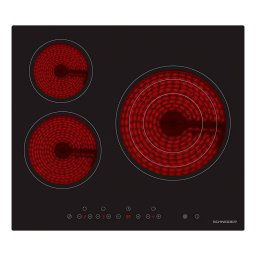 Schneider SCCH603TSE1 Placa Vitrocerámica 3 Zonas 60cm Negra