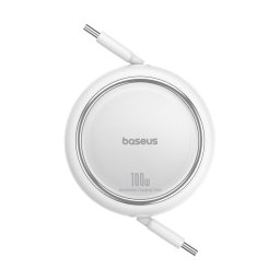 Baseus Free2Draw Cable de Carga Rápida Retráctil 100W USB-C a USB-C 1m Blanco